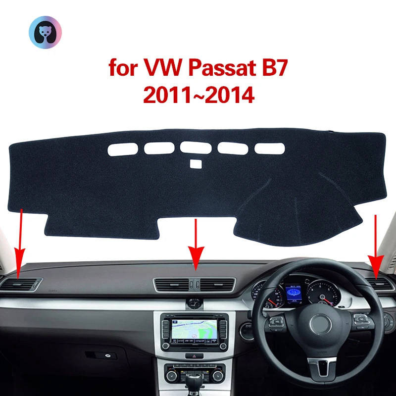 

for VW Passat B7 2011-2014 Anti-Slip Mat Dashboard Cover Pad Flannel Sunshade Dashmat Carpet Car Accessories 2012 2013