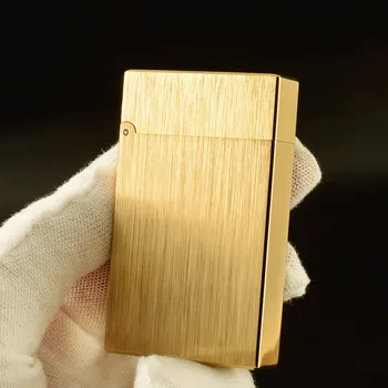 

Retro Kerosene Lighter Windproof Oil Lighters Heavy Trench Brass Brushed Fire Refillable Cigarette Lighters Gadgets for Men