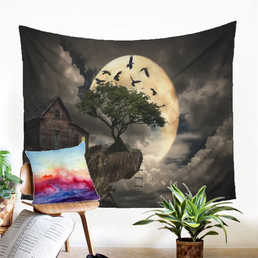 

A Fairy Forest Tapestry Wall Hanging Sandy Beach Picnic Rug Camping Tent Sleeping Pad Home Decor Bedspread Sheet Wall Cloth