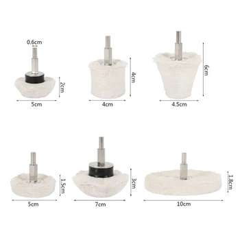 

6Pcs Polishing Mop Buffing Wheel Polish Pad Polishers For Rotary Drill Bit Set