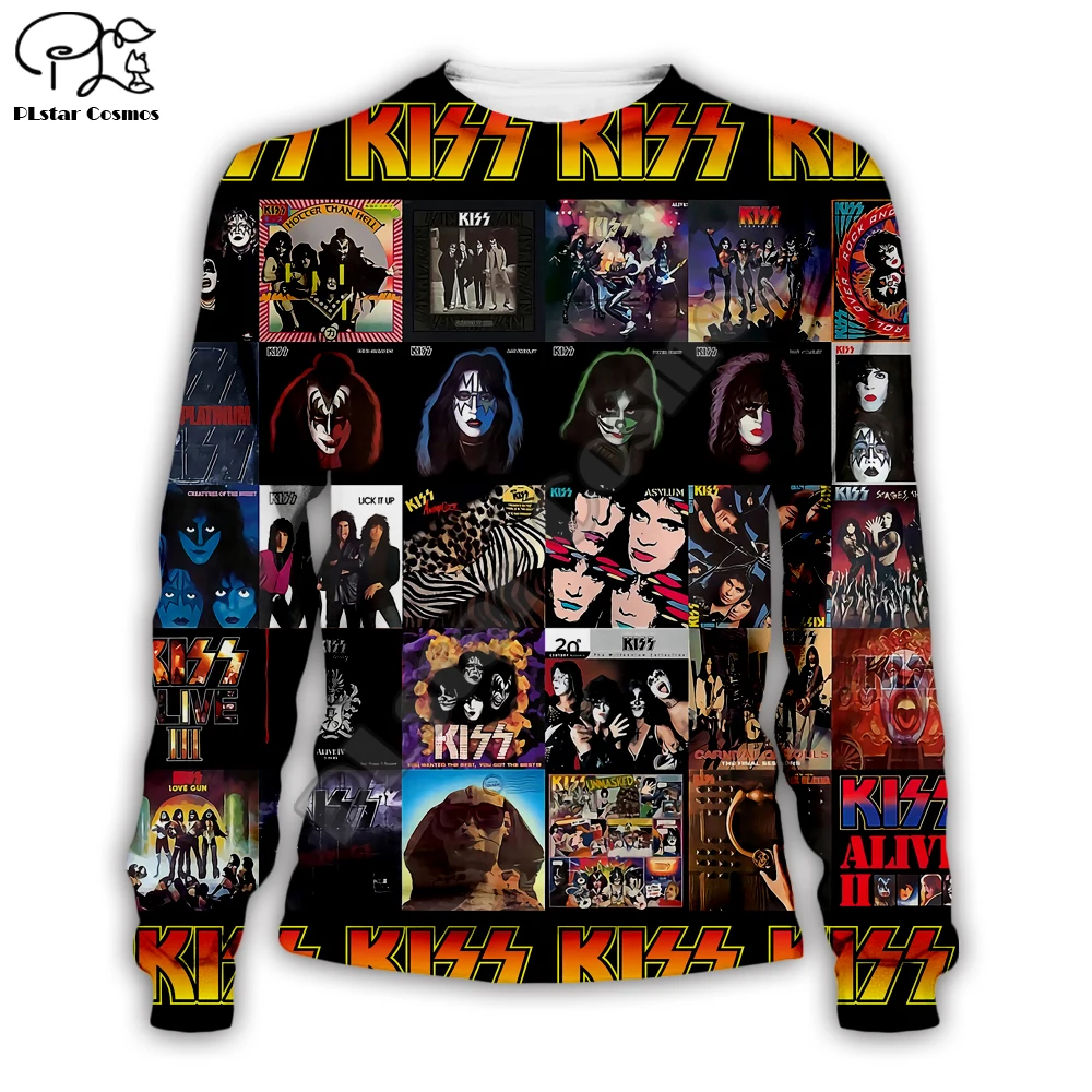 BAND KISS Rock& Roll All Nite вечерние 3D толстовки с капюшоном для мужчин и женщин, новая модная толстовка с капюшоном, пуловер с длинным рукавом, стиль-1