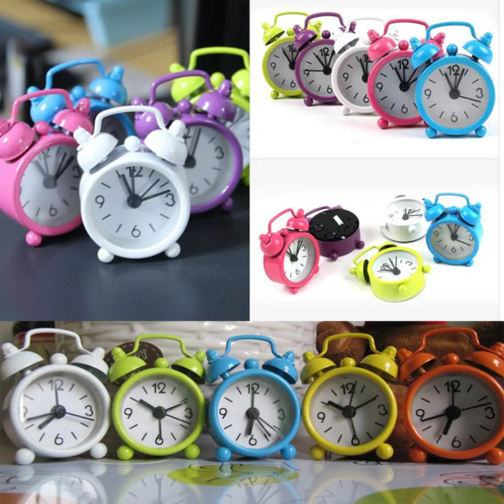 

Amecor Creative Cute Mini Metal Small Alarm Clock Electronic Small Alarm Clock For Children Bedroom Table Desk Decoration #45