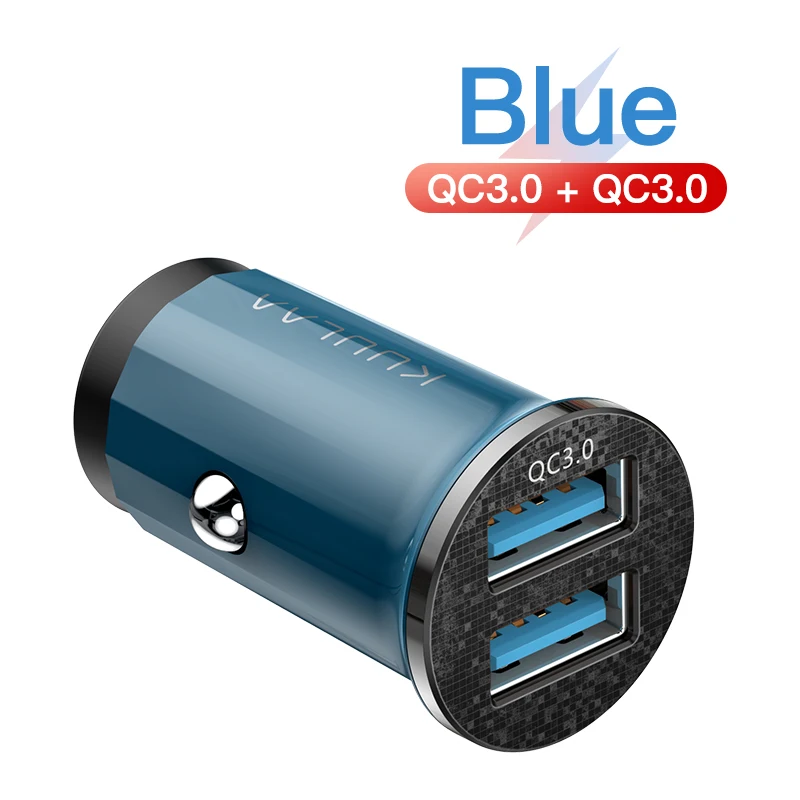 Dual QC Blue KUULAA Quick Charge 4,0 36 Вт QC PD 3,0 Автомобильное зарядное устройство для samsung S10 9 Быстрая автомобильная зарядка для Xiaomi iPhone usb ЗУ для мобильного телефона - Тип штекера: Dual QC Blue
