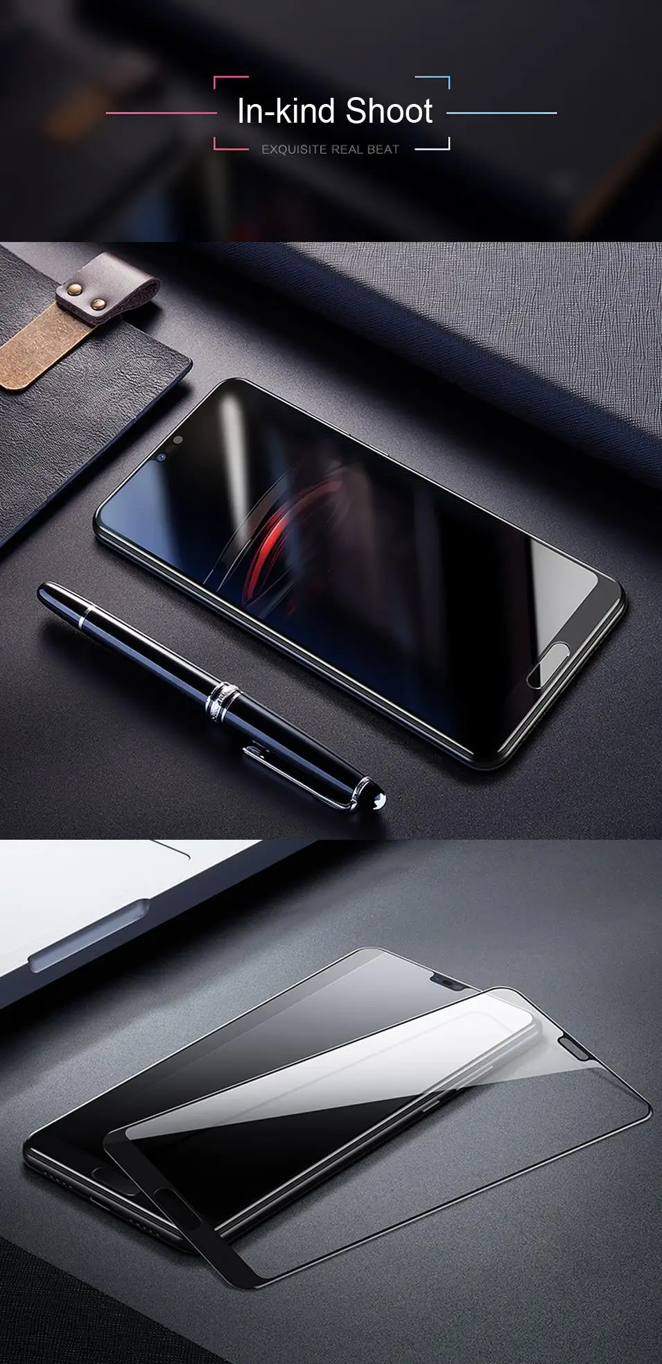 LECAYEE Screen Protector For Huawei P20 lite Full Coverage Tempered Glass For HUAWEI P20 Pro Honor 10 Play Protective Glass HD (9)