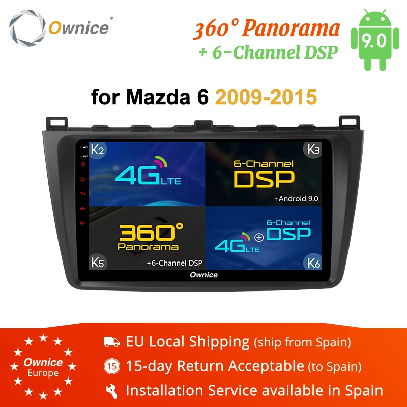 Ownice K1 K2 K3 K5 K6 Восьмиядерный Android 8 1 автомобильный dvd GPS навигация Аудио плеер для Mazda