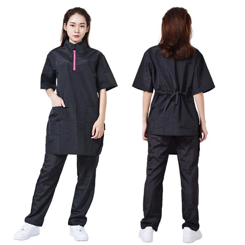 Pet Grooming Long Overalls Pet Shop Dog Cat Bath Waterproof Work Clothes Anti-static Beautician Salon Apron Custom LOGO G0203