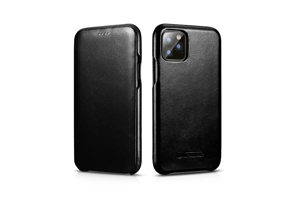 ICARER роскошный брендовый чехол для телефона iPhone 11 изогнутый край Флип Натуральная кожа ретро крышка для iPhone 11pro Max