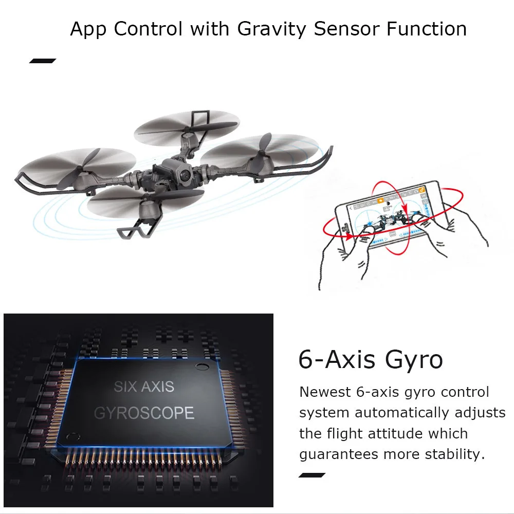 Yizhan IDrone I5HW 2,4G 4CH 0.3MP HD камера WiFi FPV Дрон удержание высоты RC складной Квадрокоптер приложение дистанционное управление ZLRC