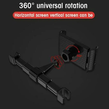 Black 360 градусов поворачивается трехступенчатый дизайн силиконовый фиксированный дорожный Кронштейн регулируемый держатель телефона устойчивый автомобильный держатель заднего сиденья портативный - Цвет: Black