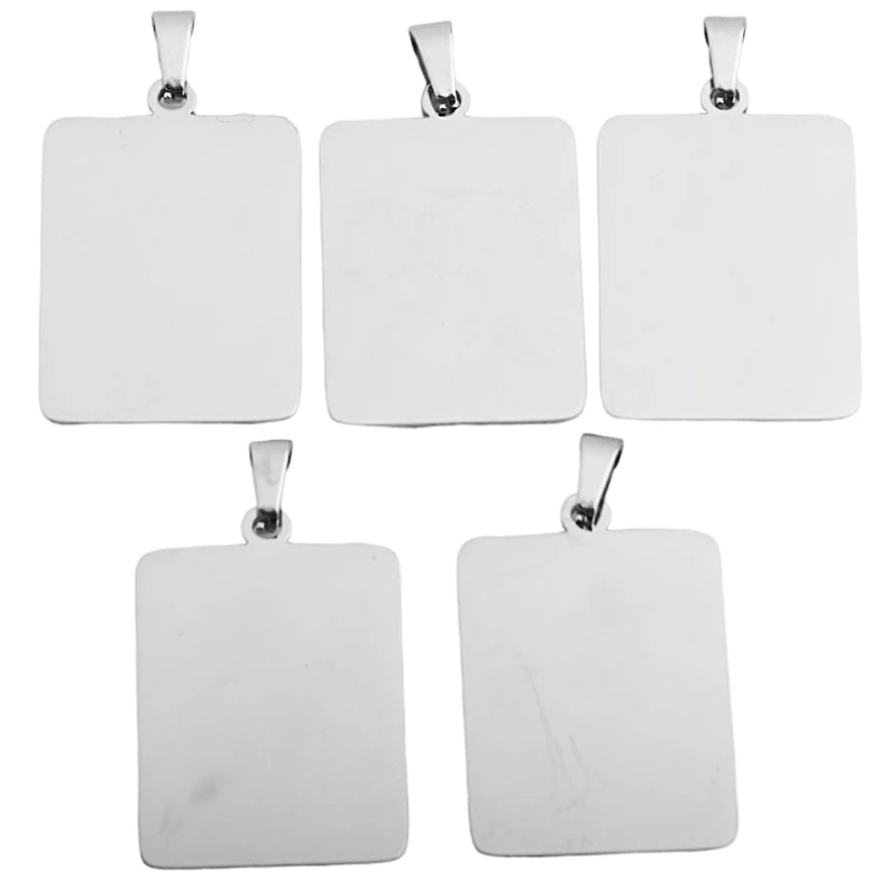 

Rectangular Blank Stamping Label Pendant Stainless Steel Titanium Steel Dog Brand Line Cut Double-Sided Glossy High-Grade Polish