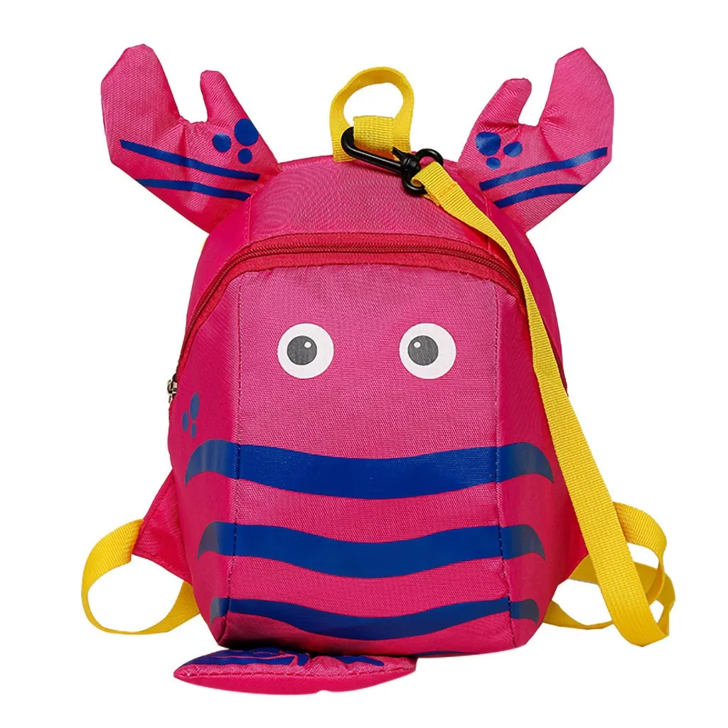 Children Kids Boys Girls Fashion Cute Cartoon 3D Lobster Anti-lost Backpack Bags Handbags Kids Backpack dropshipping Z905