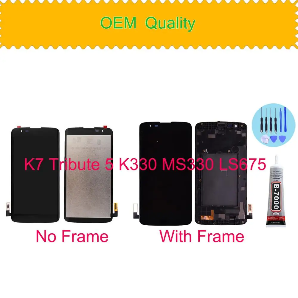 Оригинальный Для LG K7 ЖК-дисплей дань 5 сенсорный экран LS665 LS675 MS330 K330 K332 ЖК сборка