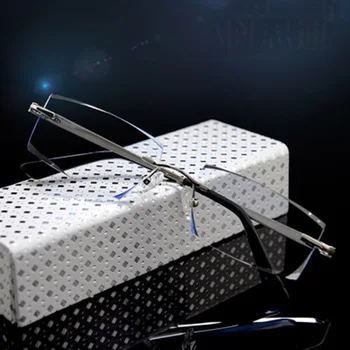 

Pure Titanium Eyeglasses Rimless Optical Frame Prescription Spectacle Frameless Glasses For Men Eye glasses