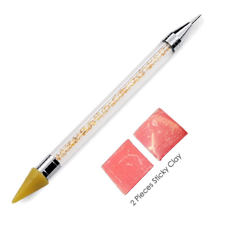 1set/lot quality Crystal Pen picking up Rhinestones Gems Sticky Wax Pencil DIY Tools for Nail art Cloth Diamond Picker Painting 