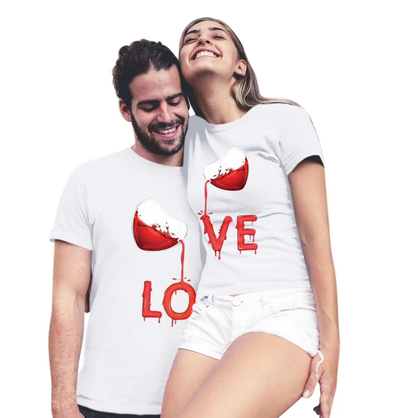 

Футболка с круглым вырезом, коротким рукавом и надписью Love
