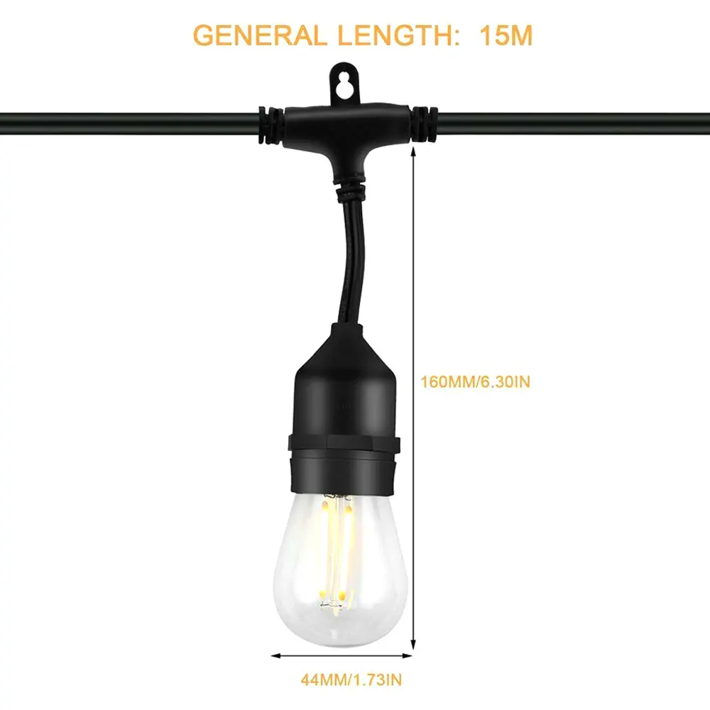 24V 10LED открытый Водонепроницаемый коммерческих Класс патио сферические светящиеся гирлянды лампы для Гостиная украшения сада