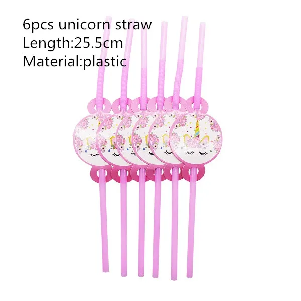Straw Вечерние ободки с единорогом для девочек, ободок для волос с русалочкой, лента с единорогом, бант для волос, аксессуары для дня рождения, Детские вечерние украшения - Цвет: Straw