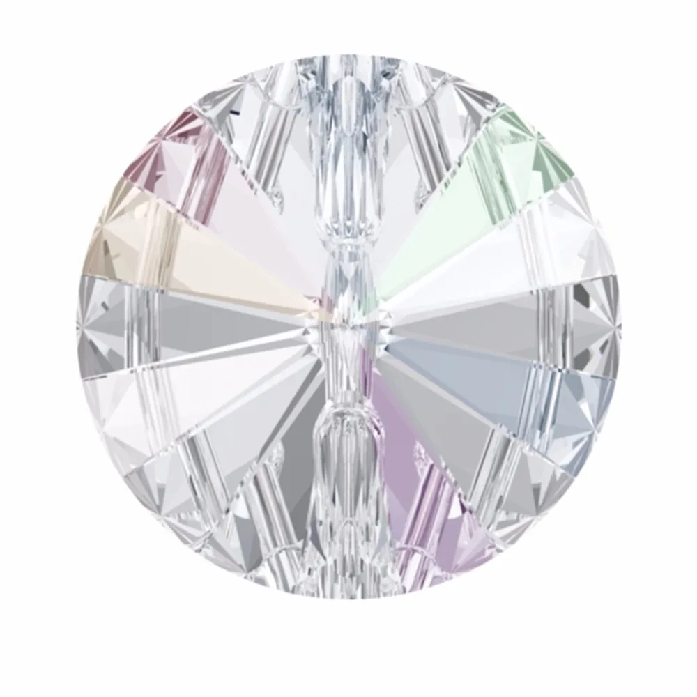 

Ms Betti top quality Austrian 3015 Rivoli Sew-On Stone Buttons 12mm, 1 Piece, Crystal Foiled from Swarovski stones Crystals