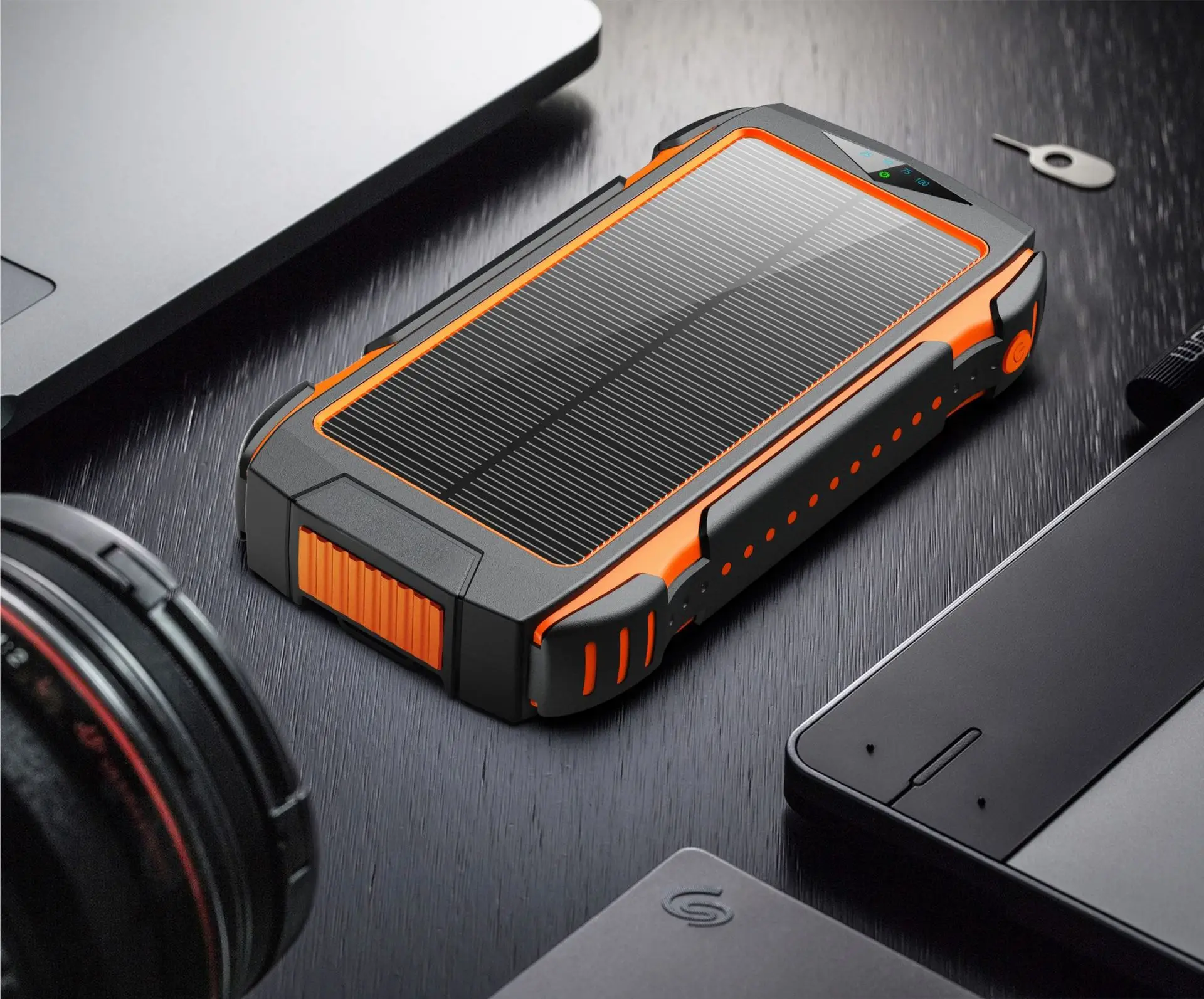 powerbanks 99000mAh Solar Power Bank Fast Qi Wireless Charger PD18W Powerbank for iPhone 12 Samsung S21 Xiaomi Poverbank with Camping Light mobile power bank