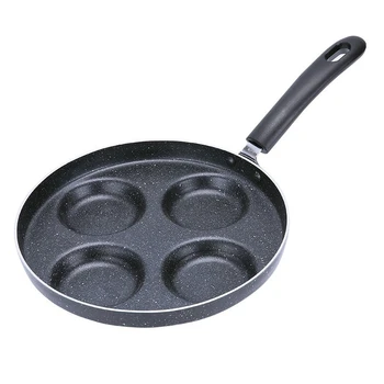 

Fashion10 Inch Round Multi-Function Non-Stick Pan Four-Hole Fried Egg Pot Ham Pot Cake Machine Frying Pan No Smoke Breakfast Bak