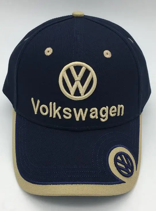 NEW Volkswagen Baseball Cap Auto Logo embroidery Adjustable snapback hood Hat Mens women - Цвет: Volkswagen dark blue