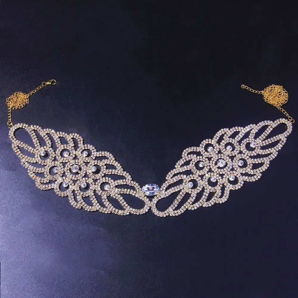 2021 New Paragraph Personality Wings Crystal Rhinestone Waist Chain Jewelry Sexy Women Beach Bikini Body Chain Gift Accessories