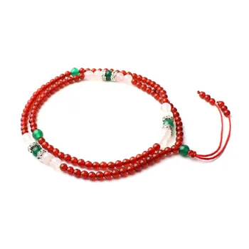 

Light Natural Red Agate 108 Bracelet