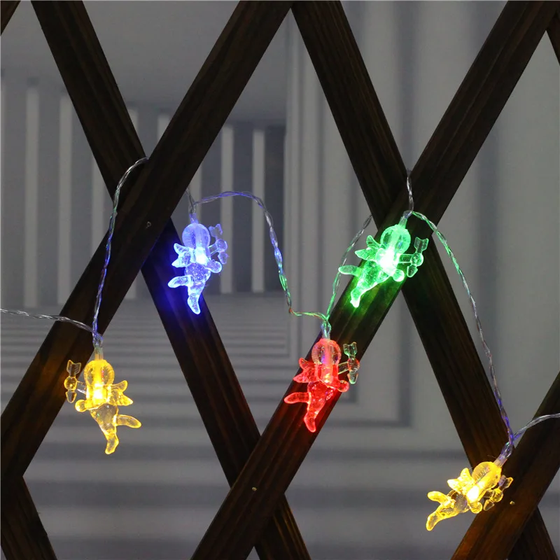 

New Style Lighting Chain LED Colored Lamp Christmas Lights Festival Decorations Angel Lighting Chain Party Cupid Lighting