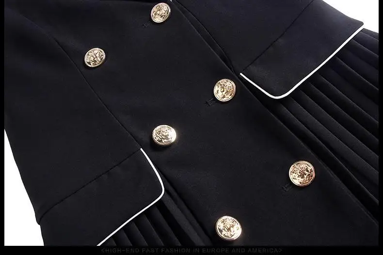 High-end elegant dress female new fashion temperament autumn 2023 women's button dress suit