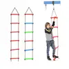 2022 New Wooden Rungs PE Rope Ladder Children Climbing Toy Kids Fitness Sport Rope Swing 6