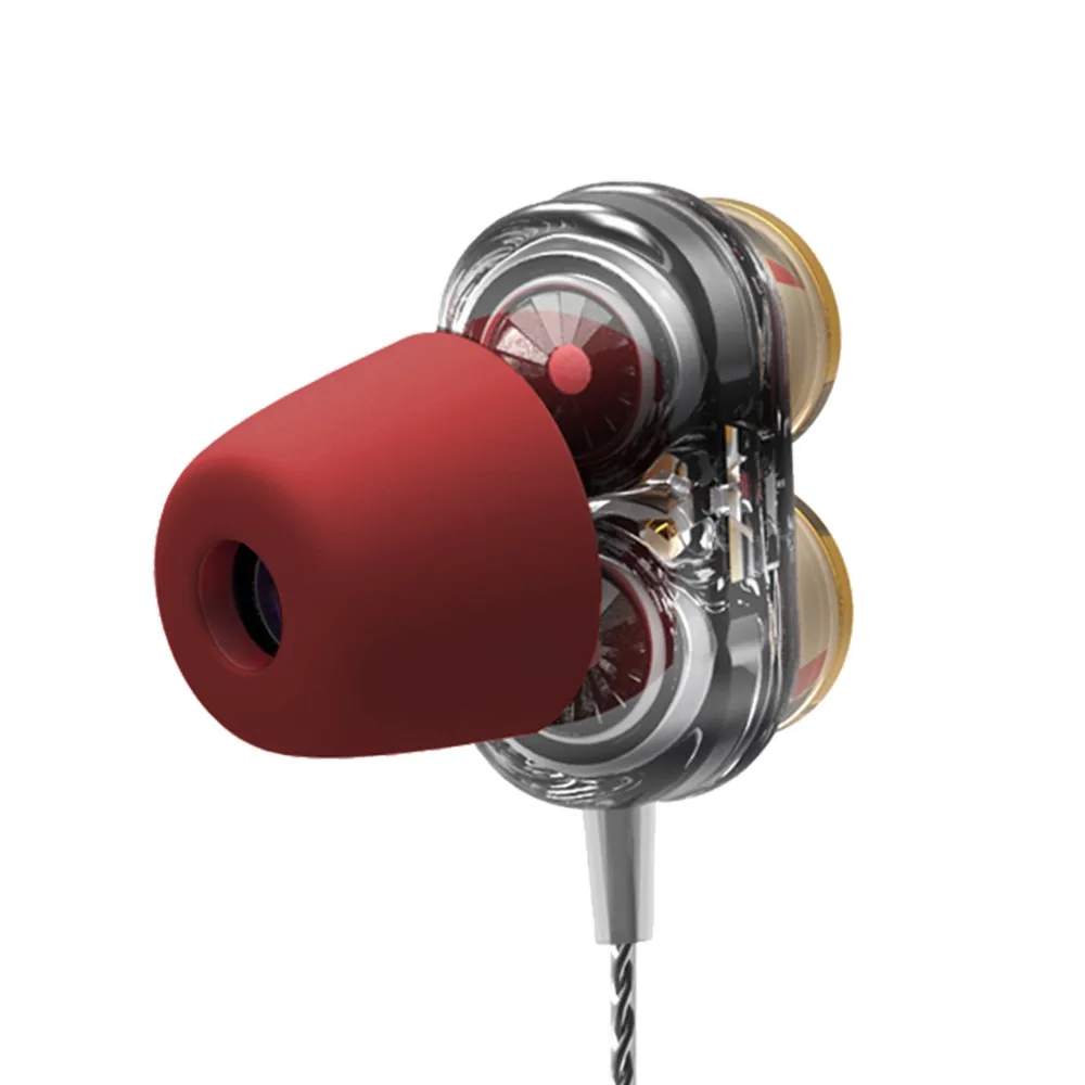 

Dual Dynamic Driver Professional In Ear Earphone with 4 driver inside fone de ouvido auriculares 2 colors free shipping