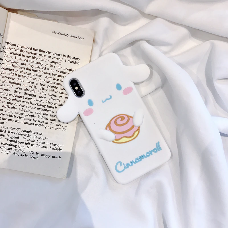 Для Iphone 6 7 8 S Plus X XR XS XSMAX прекрасный мультфильм Cinnamoroll Собака 3D Ухо сотовый телефон