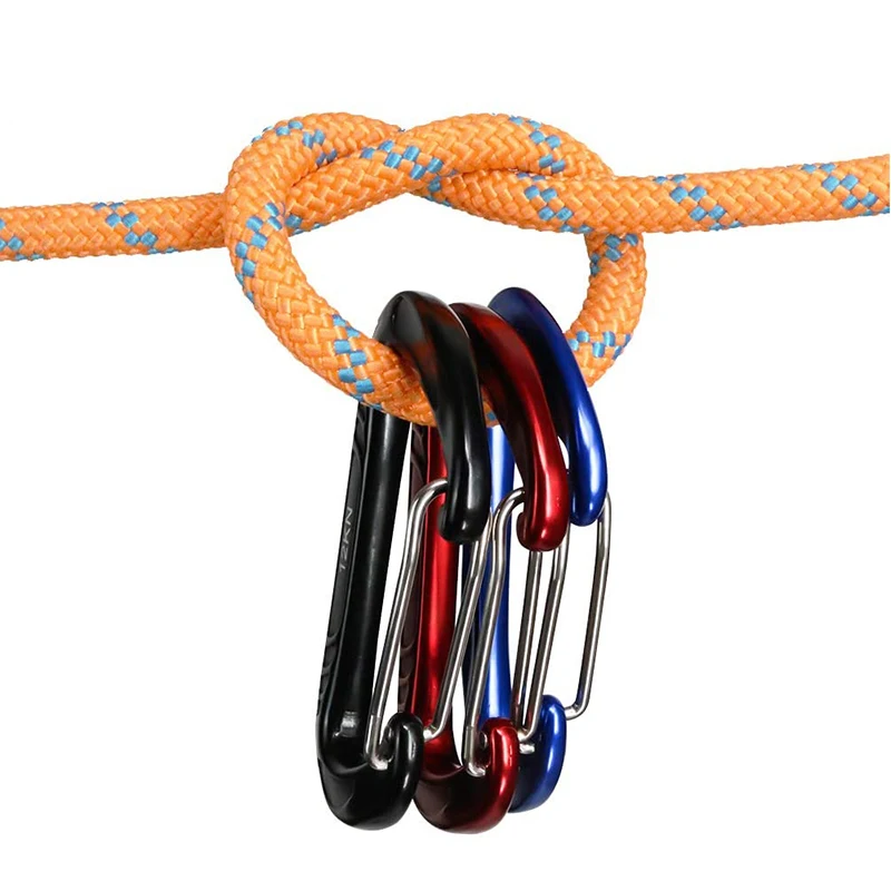 7075 Aluminum Carabiners in hammocks Survial Key Chain Carabine Hook Clip Camping Equipment Paracord Buckles for Outdoor Camping