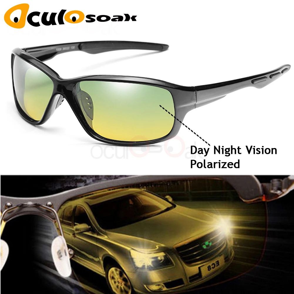 

Polarized Glasses Multifunction Men Polarized Day Night Vision Sunglasses Reduce Glare Driving Sun Glass Goggles Eyewear de sol