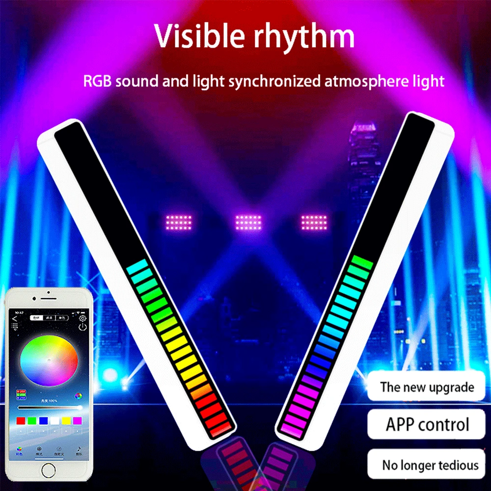 32/40 светодиодный звуковой реактивный светильник RGB Звуковое управление ритм