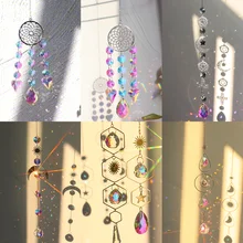 Sun catchers cristal windchime ornamentos amor coração em forma de diamante pingente pendurado janela artesanato jardim ao ar livre decoração da sua casa