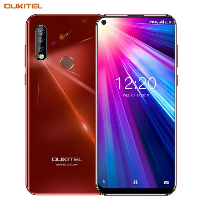 OUKITEL C17 телефон 3 Гб 16 Гб 6,3" 19,5: 9 Android 9,0 MTK6765 четырехъядерный 5.0MP+ 13.0MP распознавание лица отпечаток пальца 4G LTE мобильный телефон - Цвет: Sunrise