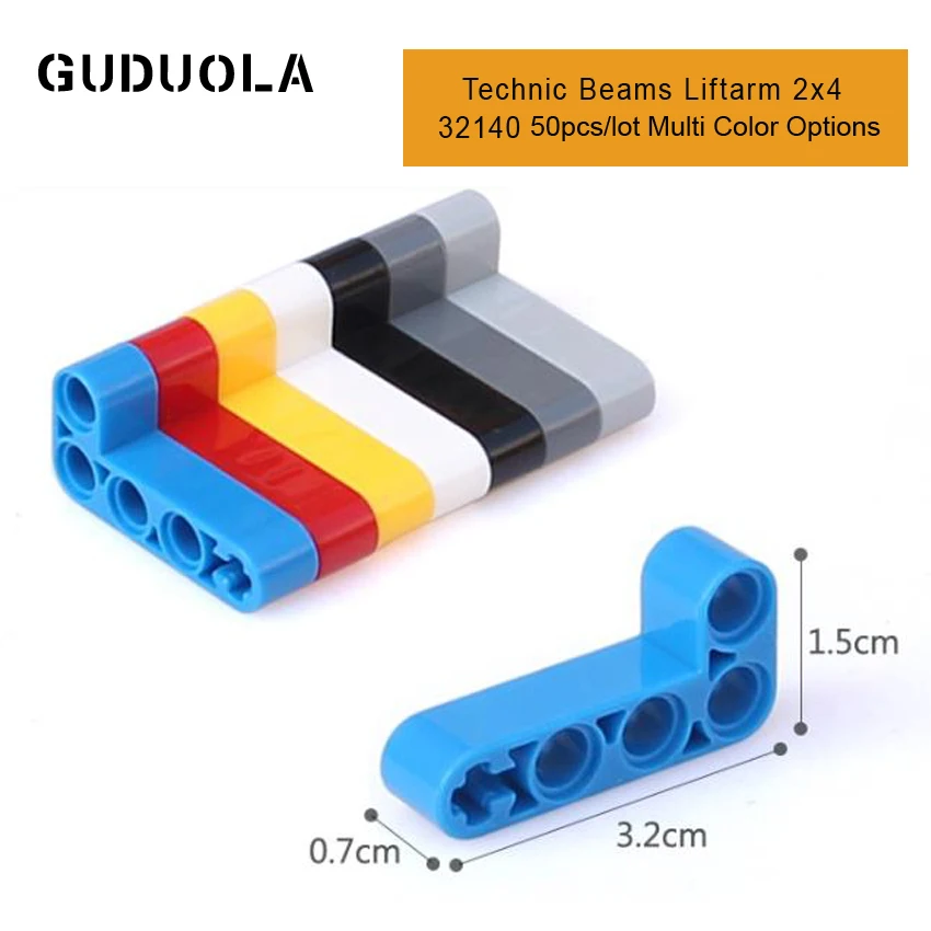 

Technic Parts 32140 Technic Beams Liftarm 2x4 MOC Building Blocks Educational DIY Creative Toys for Kid 50pcs/lot