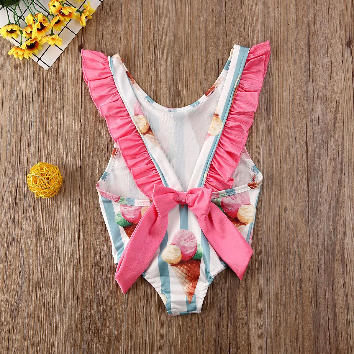 Модный летний хлопковый полосатый купальник купальный костюм для маленьких девочек купальный костюм бикини