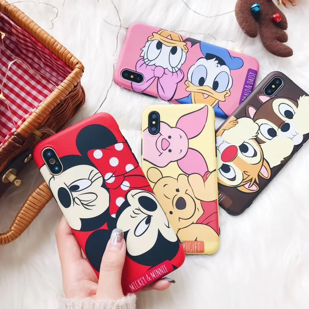 Милый чехол для телефона с медведем Дейзи Дак для iPhone X XS MAX XR 8 7 Plus 6 6s Plus 11 Pro Max мультяшный мягкий чехол с Винни поросенком Funda