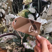 Прямоугольник из серебристого розового золота