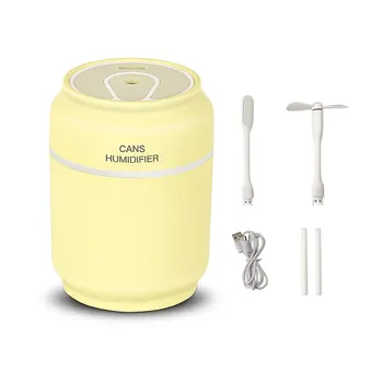 

New Cans Air Humidfier USB 200mlAir Purifier Freshener with LED Lamp Aromatherapy Auto MiniCar HumidifiersDesk lamp fan mini USB