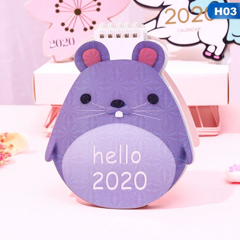 3 Kawaii Мультфильм Настольный календарь креативный мини красивый настольный календарь подарок офисная программа школьные канцелярские принадлежности - Цвет: 3
