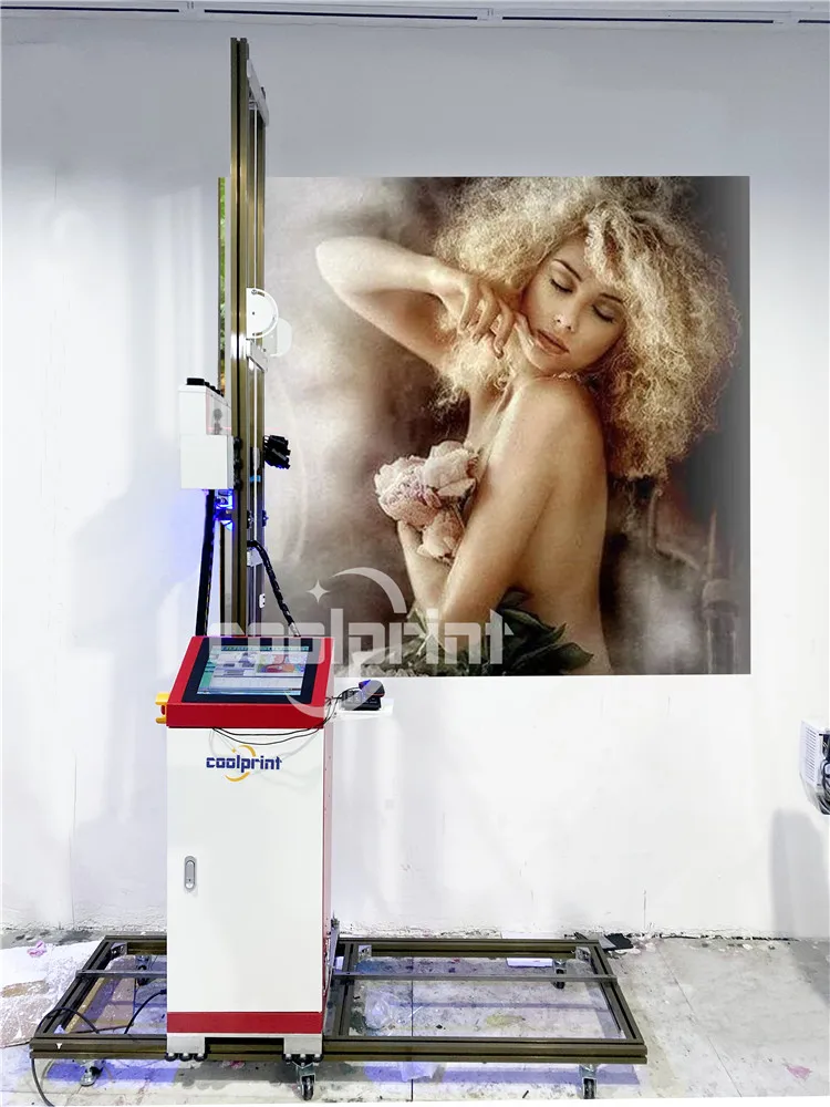 Horizontal Direct to 3D 5D Wall Printing Machine Printer 3.5m Height Inkjet Painting Wallpen |