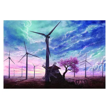 

Wooden Jigsaw Puzzle 1000 pieces wooden toys puzzles for adults Educational Toys Decoration Stickers windmill