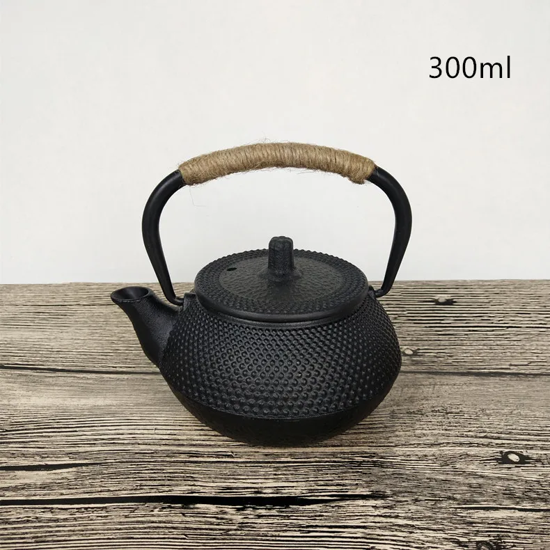 Чугунный чайный горшок для приготовления воды, чайный горшок, бытовой чайник Tetsubin, 850 мл, в японском стиле, железная бутылка, чайная чашка и блюдце, набор
