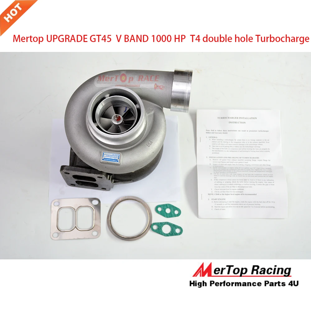 Турбокомпрессор Mertop GT45 V BAND TURBO 1000 HP совместим с T4 BIG | Автомобили и мотоциклы