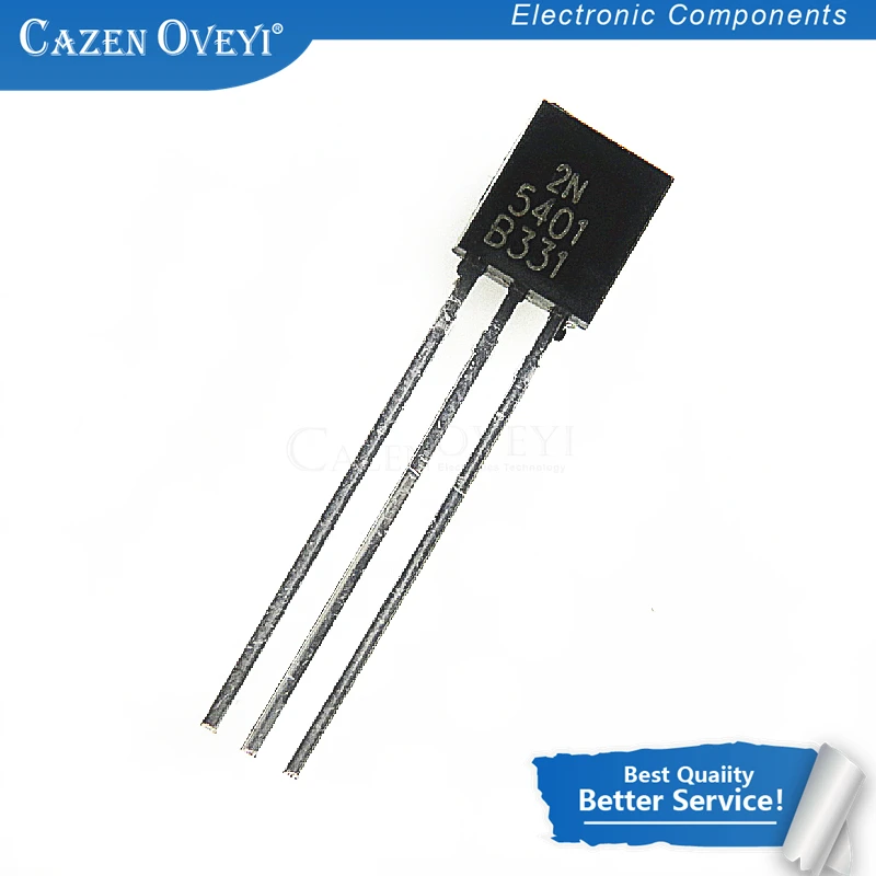 

100 шт./лот 2N5401 TO-92 0.3A 150V PNP транзистор в наличии