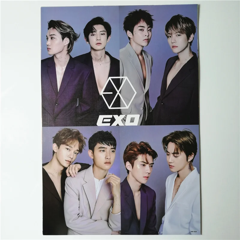 8*(42x29 см) Новые Kpop EXO настенные плакаты Наклейки подарок около XIUMIN SUHO CHANYEOL SEHUN