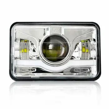 

4x6" LED Square Headlight Trucklight 45w DRL Angel Eyes Sealed Replacement Headlamp Offroad Driving Light For Trucks